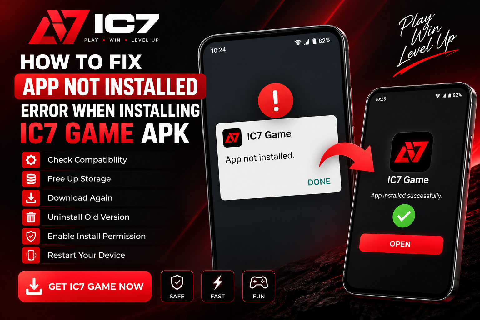 How to Fix "App Not Installed" Error When Installing IC7 Game APK