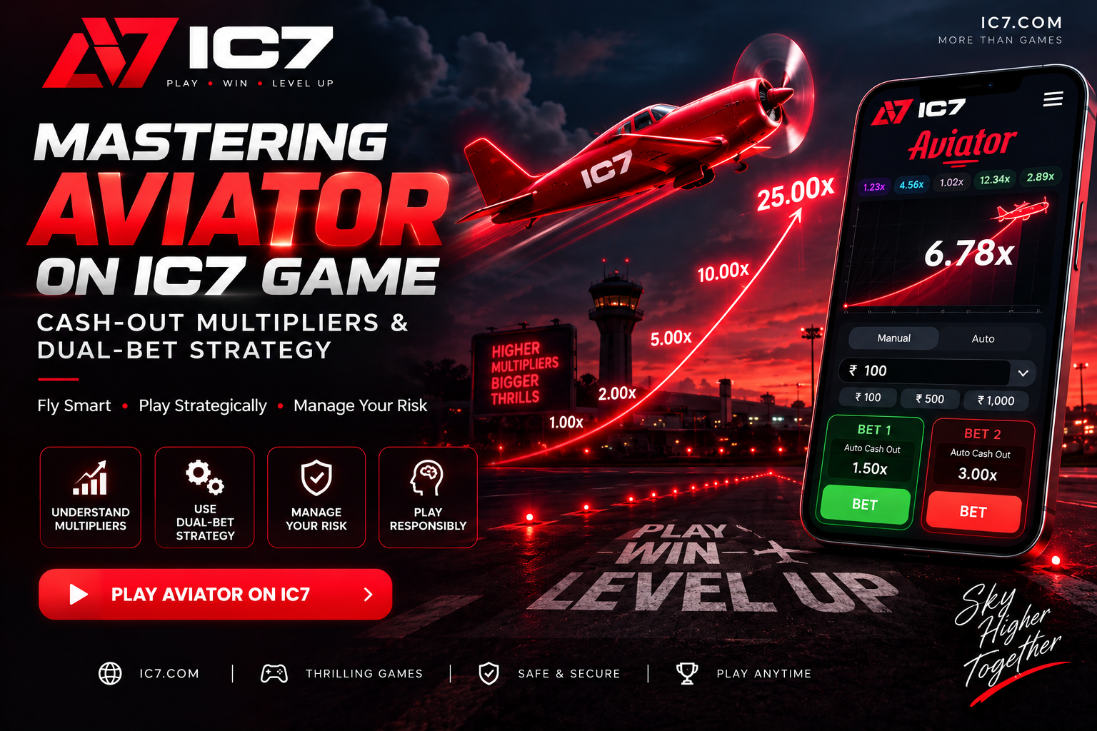 Mastering Aviator on IC7 Game: Cash-Out Multipliers & Dual-Bet Strategy