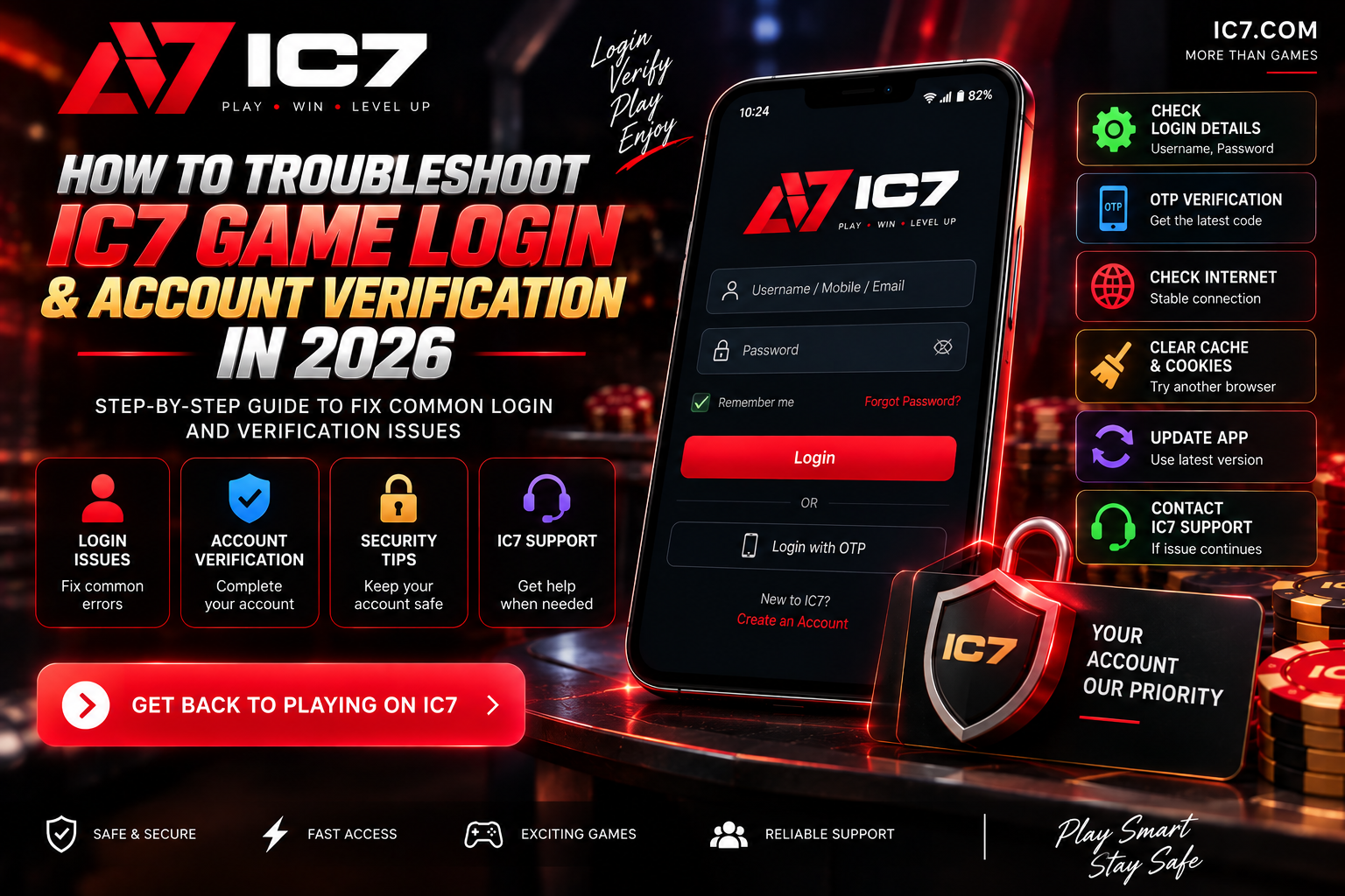 How to Troubleshoot IC7 Game Login & Account Verification in 2026
